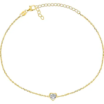 Náramek Brilio Silver Minimalistický pozlacený náramek Srdce BRC30Y + 2 měsíce na vrácení zboží