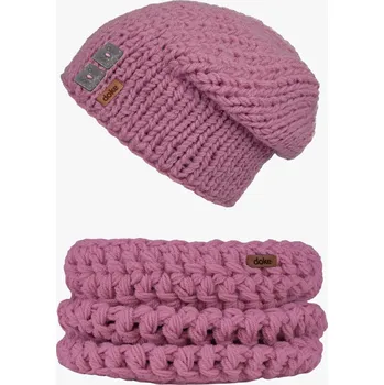 Čepice Doke Set pletená čepice B lilac