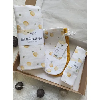 Dárková krabička Vánoční dárková kazeta citrónky