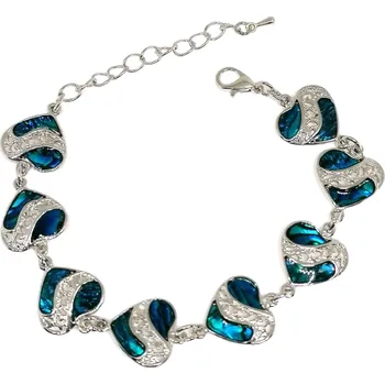 Náramek Náramek s perletí paua srdce