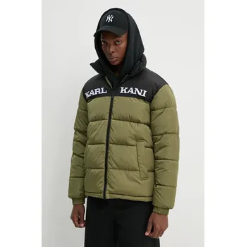 Bunda Karl Kani pánská, zelená barva, zimní, 60760012 91X, vel. S