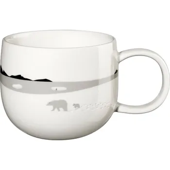 Porcelánový hrnek s uchem 400 ml JOY NORT POLE ASA Selection - bílý bílá