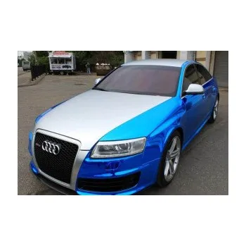 Polep vozidla Chrom folie 3D MODRÁ zrcadlová wrap (152cm x 9m) SAMOLEPKA NA AUTO, NÁLEPKA, FÓLIE, POLEP, TUNING, VLASTNÍ TEXT, TISK, AUTOSAMOLEPKY.cz, POLEPY, OBRÁZEK, LOGO, 3D STICKERS