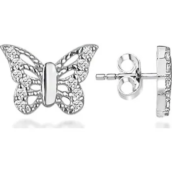 Módní doplněk Brilio Silver Hravé stříbrné náušnice motýlci LME0761 + 2 měsíce na vrácení zboží