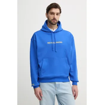 Pánská mikina Bavlněná mikina Red Bull Racing x Pepe Jeans BREAKING RECORDS HDY RM580021 modrá 05A, vel. M