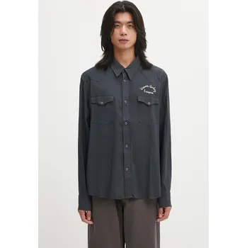 Pánská košile Košile Visvim FOUR CORNERS L.S, XL, šedá, 90Y