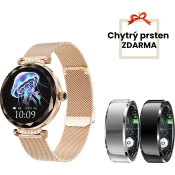 Chytré hodinky Lige LUMINA N7 Pro zlaté + DÁREK