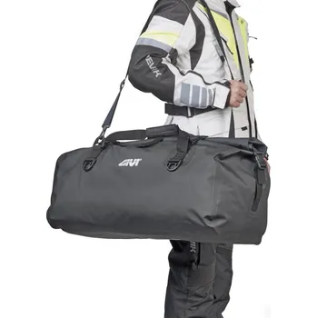 Zavazadlo na motocykl GIVI EA126 vodotěsná taška , černá, objem 80 l., rolovací uzávěr, upínací oka