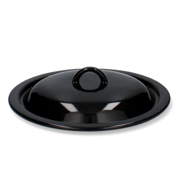 Poklice ČERNÝ SMALTOVANÝ KRYT 20CM*7768