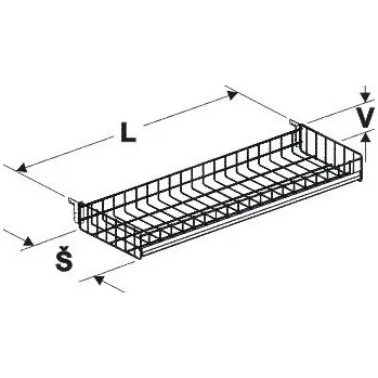 Drátěná police Police drátěná - koš 1000/320mm - 2531