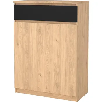 Botník Botník Simplicity II nízký, hikora jackson / černý mat