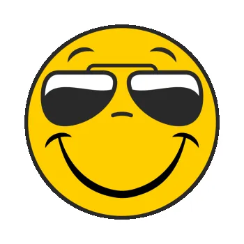 Polep vozidla SAMOLEPKA Smajlík s brýlemi (15 x 15) NA AUTO, NÁLEPKA, FÓLIE, POLEP, TUNING, VLASTNÍ TEXT, TISK, AUTOSAMOLEPKY.cz, POLEPY, OBRÁZEK, LOGO, SAMOLEPKY