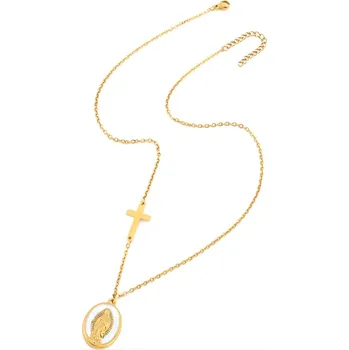 Náhrdelník IZMAEL Náhrdelník Medailon PM 39028 Zlatá KP39028