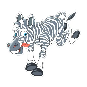 Samolepicí dekorace na vozidlo Barevná zebra 001 levá (10 x 9,1) SAMOLEPKA NA AUTO, NÁLEPKA, FÓLIE, POLEP, TUNING, VLASTNÍ TEXT, TISK, AUTOSAMOLEPKY.cz, POLEPY, OBRÁZEK, LOGO, 3D STICKERS