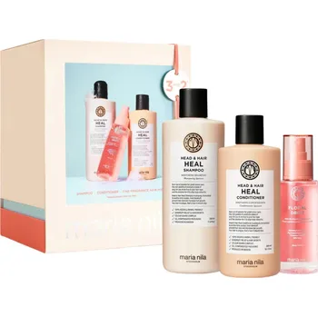 Kosmetická sada Maria Nila Head &amp; Hair Heal Holiday Box 2025 - Šampon 350 ml + kondicionér 300 ml + vůně do vlasů 100 ml Dárková sada