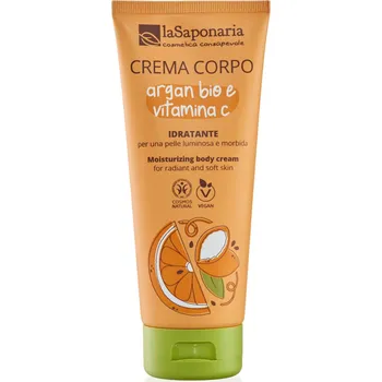 Tělové mléko laSaponaria Hydratační tělový krém s BIO arganem a vit. C 200 ml - pro zářivou a hebkou pokožku