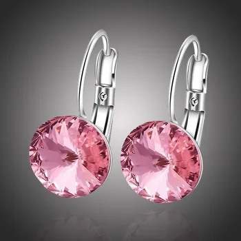 Náušnice Sisi Jewelry Náušnice Swarovski Elements Amanda Rose E-ER0574(2) Růžová