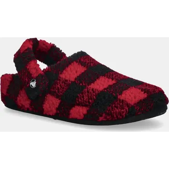 Pánské pantofle Pantofle Crocs Classic Buff Check Cozzzy Slipper červená barva, 210755 210755.6WG 33X, EUR 45/46