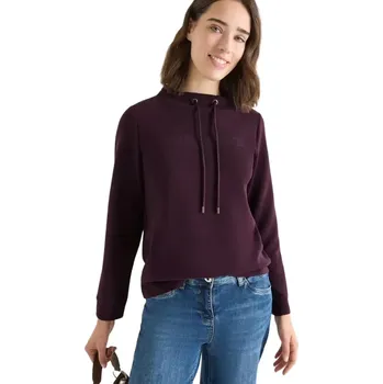 Dámská mikina Dámská pohodlná mikina s vyšším límcem a šňůrkami Cecil 323814 lilková velikost XS