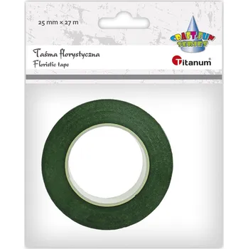 Lepicí páska Titanum Floristická páska, gutaperča, ZELENÁ, 25mmx27m, 1 kus