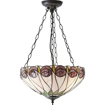 Endon 64175 - Lustr na řetězu Tiffany HUTCHINSON 3xE27/60W/230V pr. 40 cm