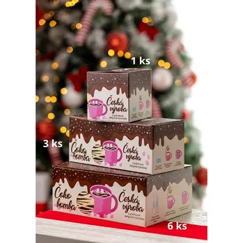 Dárková krabička Krabička na Čoko bomby Varianta: na 3 ks