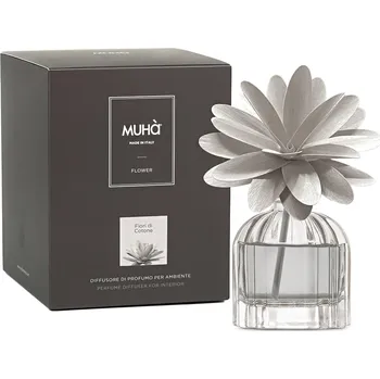 Aroma difuzér Muhà Flower difuzér s dřevěnou květinou Fiori di Cotone Objem: 60 ml