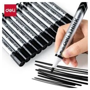 Set školních potřeb Marker suchościeralny okrągły 2,0mm czarny (12szt)