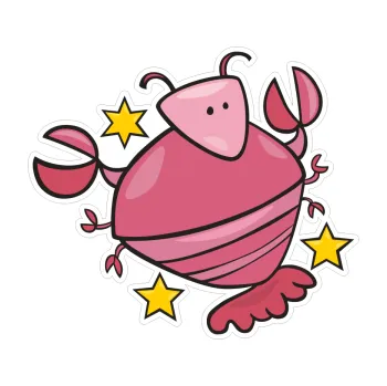 Samolepicí dekorace na vozidlo Barevný zvěrokruh rak 002 levá (10 x 8,9) SAMOLEPKA NA AUTO, NÁLEPKA, FÓLIE, POLEP, TUNING, VLASTNÍ TEXT, TISK, AUTOSAMOLEPKY.cz, POLEPY, OBRÁZEK, LOGO, 3D STICKERS