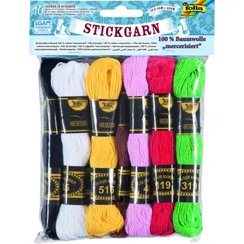 Výuková hračka Sada bavlnek 10 ks o délce 40m(400 m) v 10 barvách