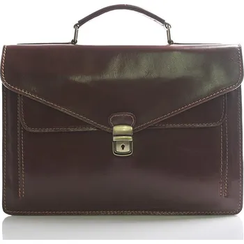 Kabelka Dámská kožená aktovka Belinda, tmavě hnědá