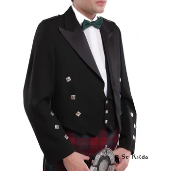 Dámské sako St. Kilda Sako Prince Charlie s vestou černé Velikost: 40L