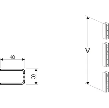 Prodejní regál Stojina kotvená 2400mm - 2215