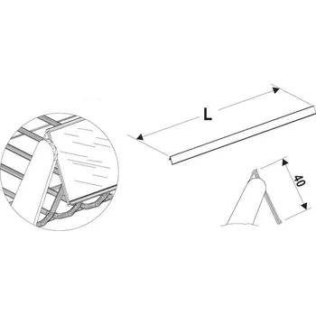 soklová lišta Cenovková lišta RDE 1250mm - 2638