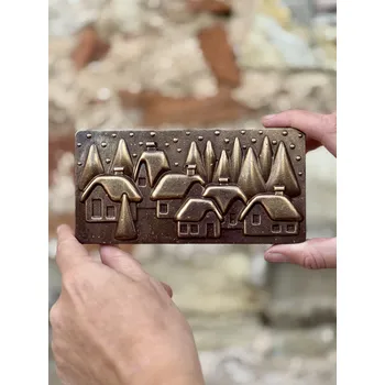 Čokoláda CAKES BY MARUŠKA - čokoládová tabulka hořká 63% KARAMEL, VLAŠŠKÝ OŘECH & POMERANČ 100g