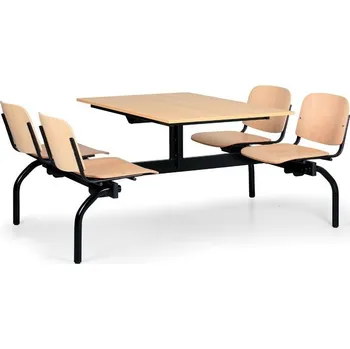 Jídelní set Jídelní set - sedadla a opěráky z lakované bukové překližky - 4492