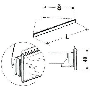 rohová lišta Cenovková lišta rohová 90°500mm - 2585