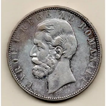 Rumunsko – 5 lei 1883, kníže Carol I. 24,70 g