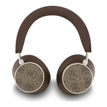 Sluchátka Bezdrátová bluetooth sluchátka Guess PU Leather 4G Classic Logo ENC Bezdrátová Sluchátka Barva: Hnědá