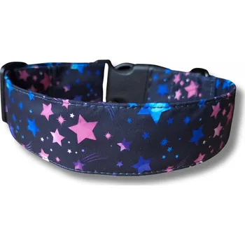 Obojek pro psa Softshellový obojek pro psa - HVĚZDIČKY, L, 3 cm