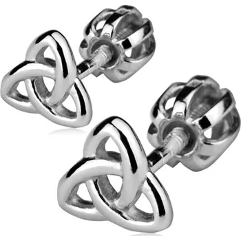 Náušnice Šperky4U Stříbrné náušnice keltský uzel - ZB3320-C