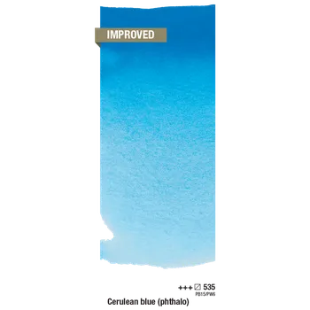 Vodová barva Akvarelové barvy Rembrandt 1,5 ml - různé odstíny 535-Phthalo blankytná modrá (2)