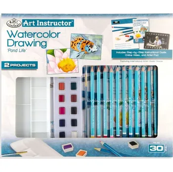 Pastelka R&L Akvarelová sada pastelek s instruktorem – 30 ks