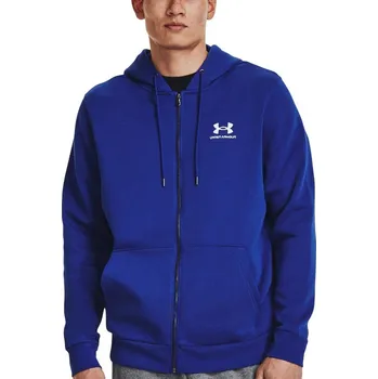 Pánská mikina Mikina s kapucí Under Armour UA Essential Fleece FZ Hood-BLU 1373881-400 Velikost 3XL