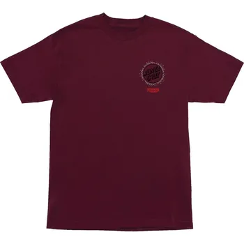 Pánské tričko SANTA CRUZ triko - Stranger Things Hellfire Pit S/S Heavyweight T-Shirt Maroon (159359) velikost: S