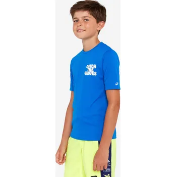 Dívčí tričko DECATHLON Dětské tričko s UV ochranou na vodní sporty 100 8 LET MODRÁ