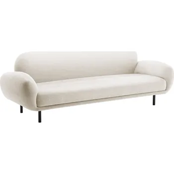 Pohovka Micadoni Bílá bouclé trojmístná pohovka Poppy 208 cm