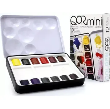 Vodová barva QoR Sada akvarelových barev – 12 kelímků