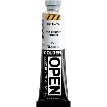Speciální výtvarná barva GOLDEN Open pomalu schnoucí akrylové barvy - 59 ml - vyberte odstín 7340 - Raw Sienna (1)
