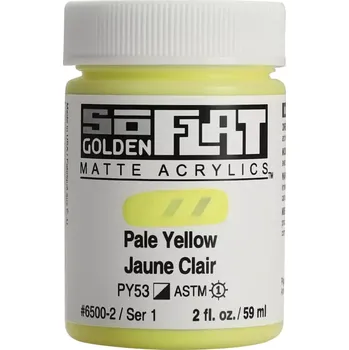 Výtvarná barva GOLDEN Soflat Matné Akrylové Barvy - 59 ml - vyberte odstín 6500 - Pale Yellow (1)
